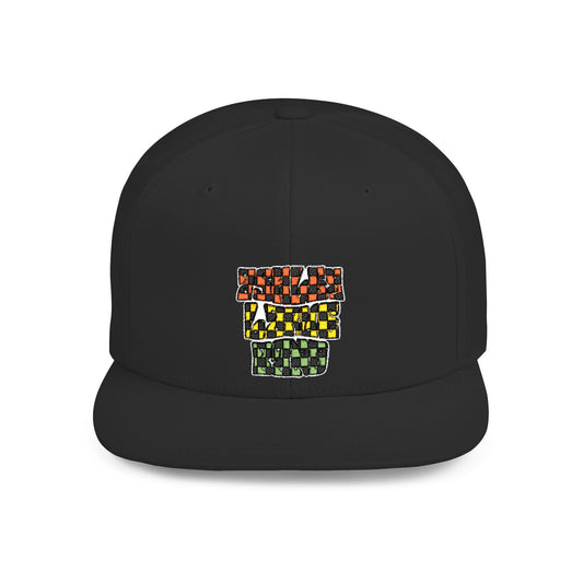 Ashley LaRue Band Rasta Checkered Snapback